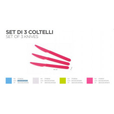 SET 3 COLTELLI TRIPPY TURCHESE (50pz)